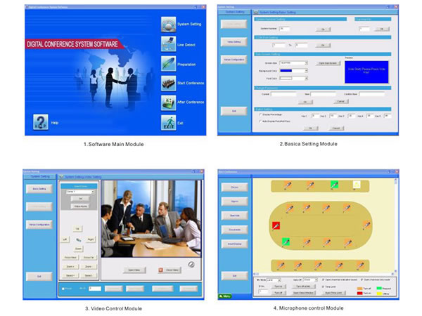  Software de gestión de sistema de conferencias 